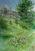 Carl Larsson flicka vid gardesgarden oil painting on canvas